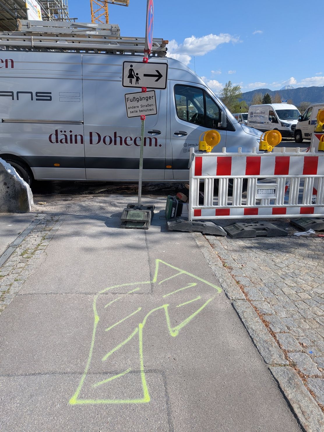 Fußwegumleitung an der Uferpromenade Hopfensee
