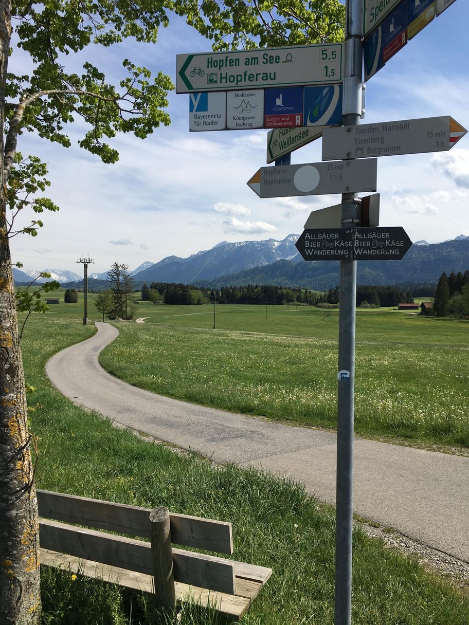 Beschilderung des Käse-Bier-Weges