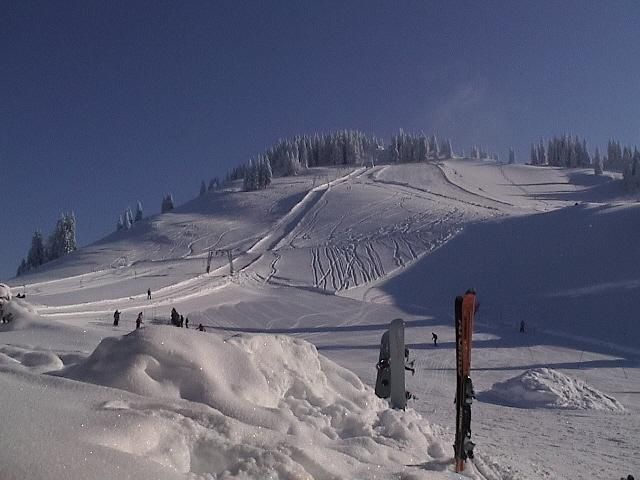 Blick zum Skihang