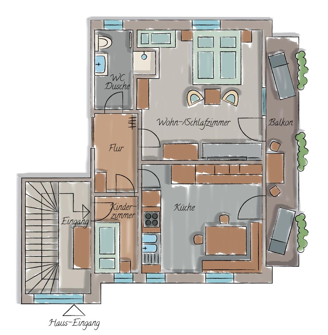 Grundriss Whg 2