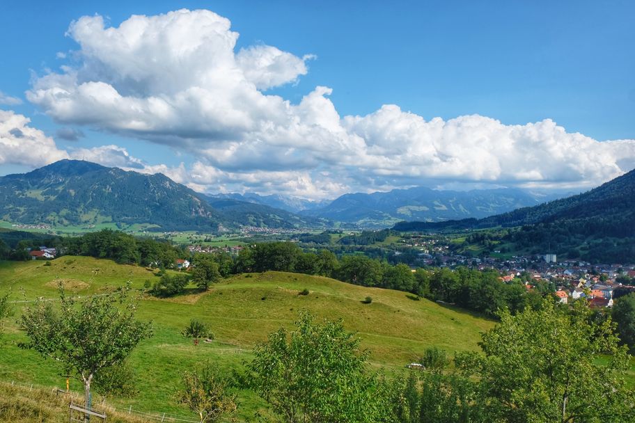 Blick in die Allgäuer Alpen