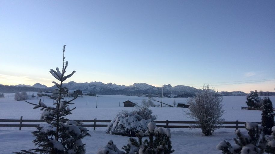 Winterpanoramablick von unserer Terasse