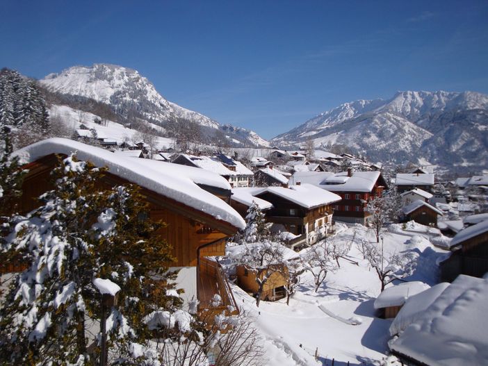 Winterblick vom Haus