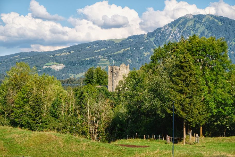 Blick zur Ruine Laubenbergerstein
