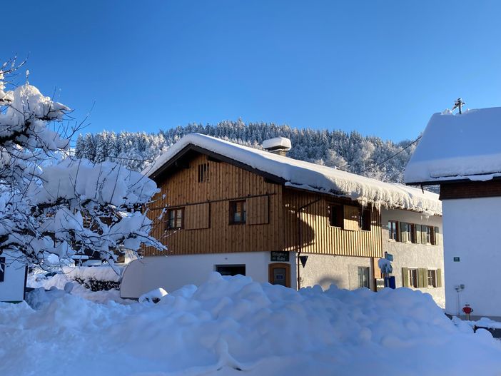 Ansicht von der "Gasse" im Winter