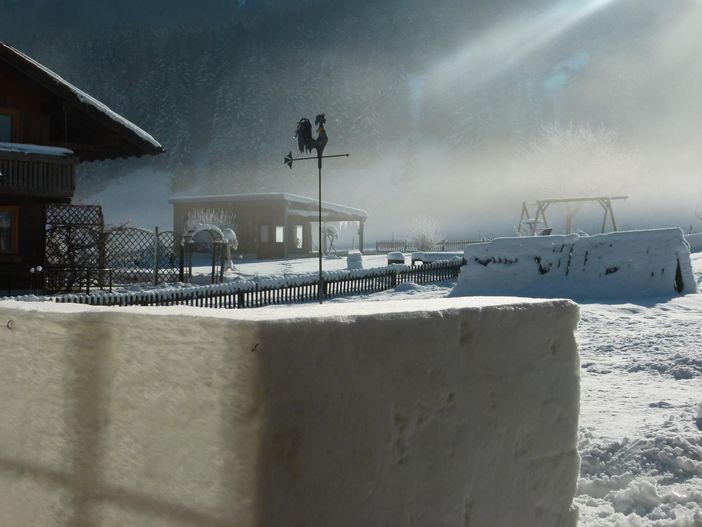 Schneebar im Wintergarten