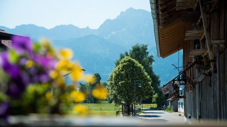Haus Straße Richtung Brunnen