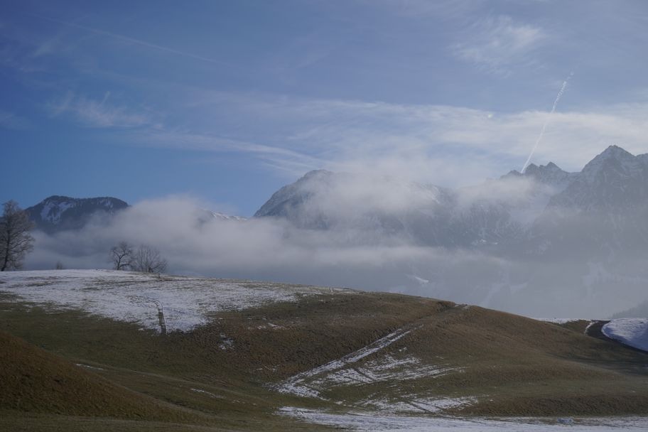 Winterwandern auch ohne Schnee in Obermaiselstein
