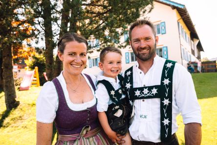Das sind wir: Eva, Theo und Christoph