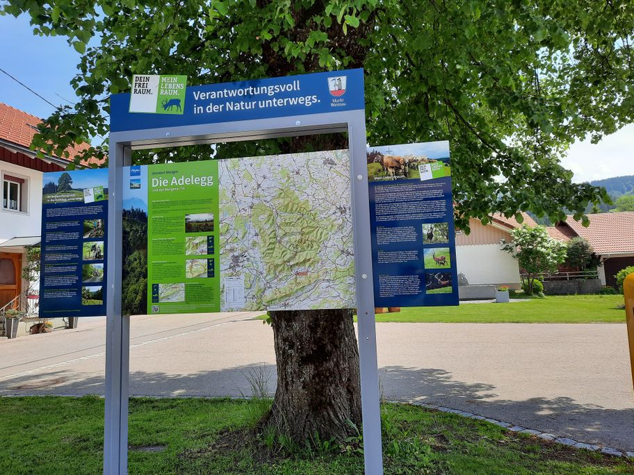 Informationstafel in Wengen am Parkplatz