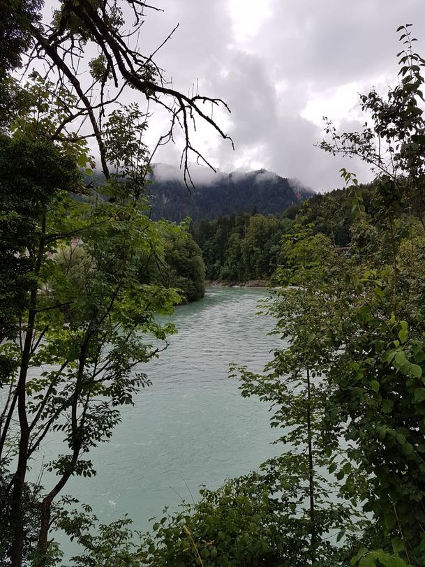 Blick auf den Lech vom Faulenbachgässle