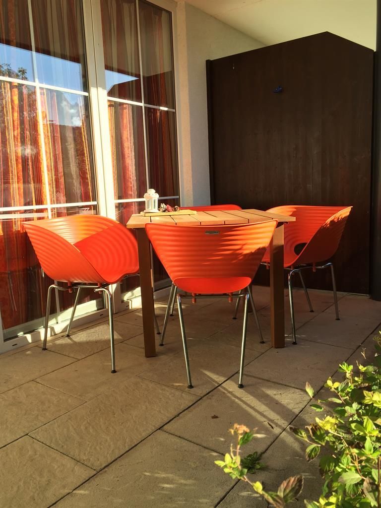 Terrasse Hunde Willkommen